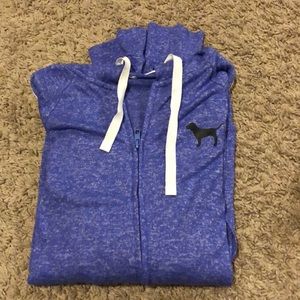Violet/ Blue super soft PINK zip-up hoodie